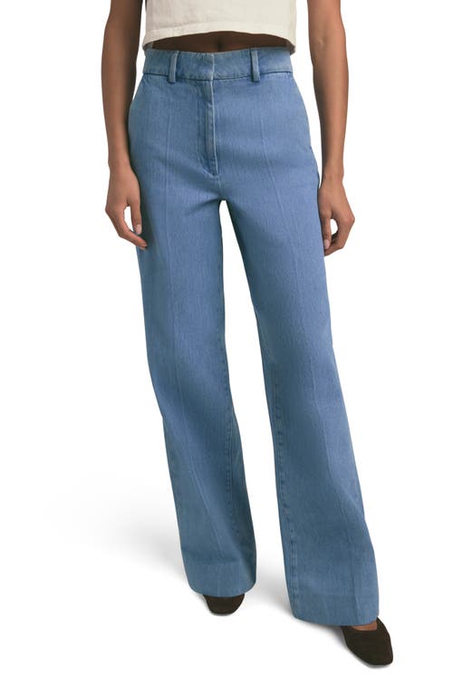 The Fiona High Waist Wide Leg Trouser Jeans in Seaport