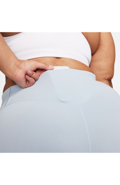 Nike Zenvy Gentle Support High Waist 7/8 Leggings In Lt Armory Blue/black