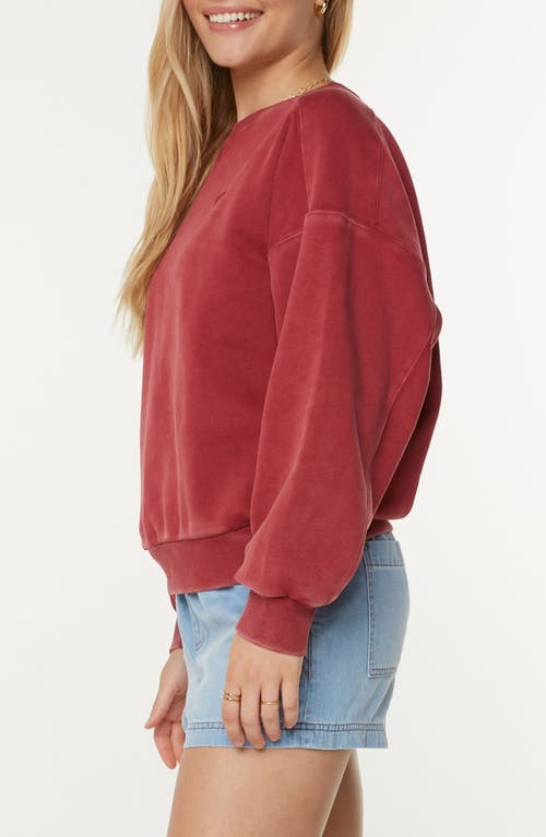 Shop Roxy Oasis Haze Sweatshirt In Rumba Red