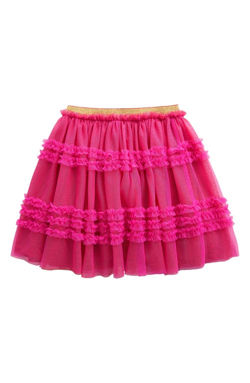 Mini Boden Kids' Ruffled Tulle Skirt in Shocking Pink