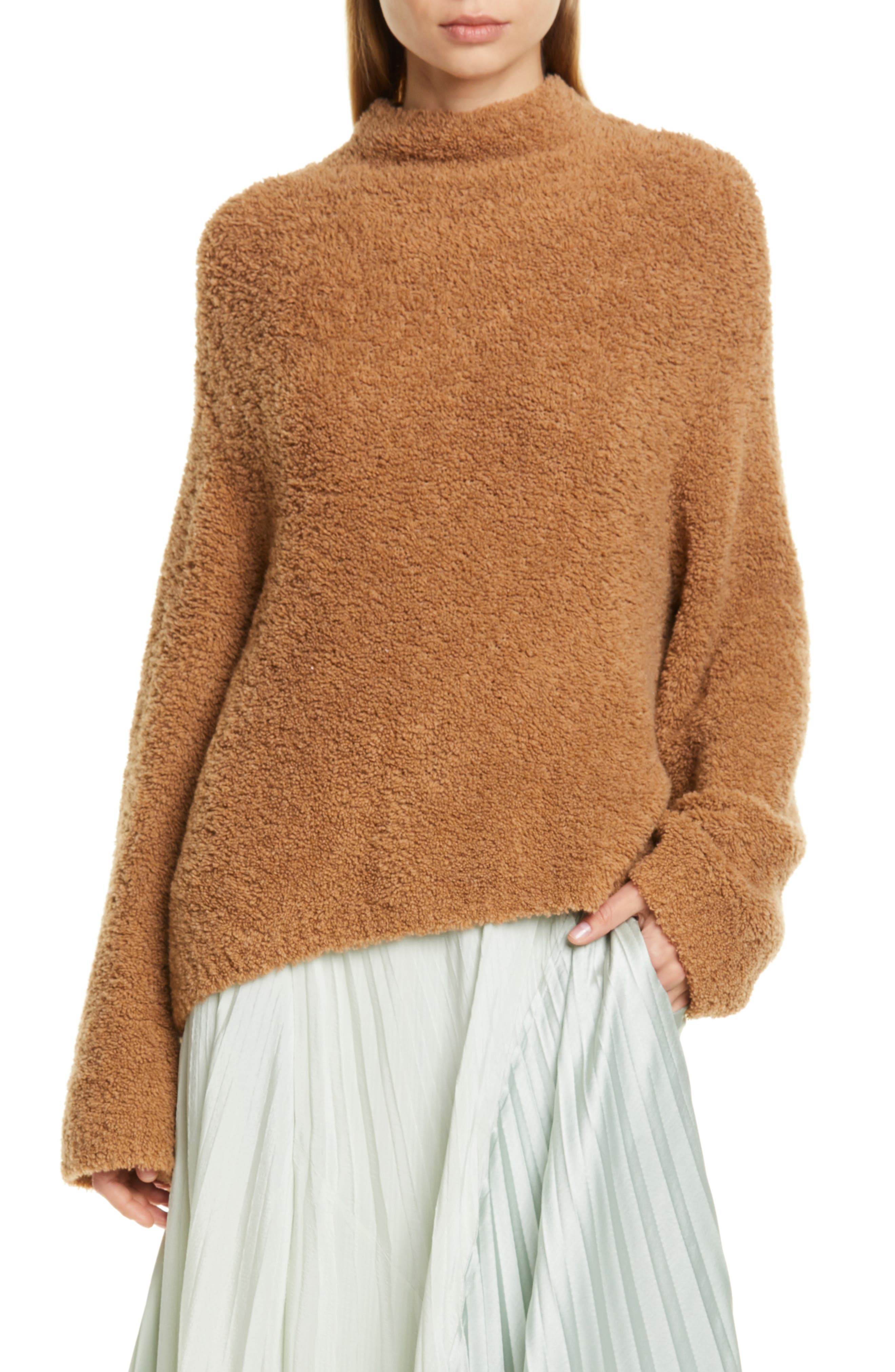 Vince Teddy Wool & Cashmere Blend Funnel Neck Sweater Nordstrom