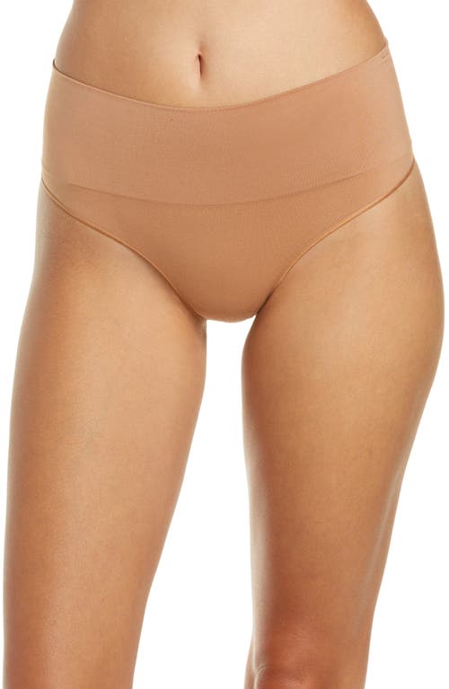 SPANX® Everyday Shaping Panties Thong in Naked 3.0 at Nordstrom, Size Large