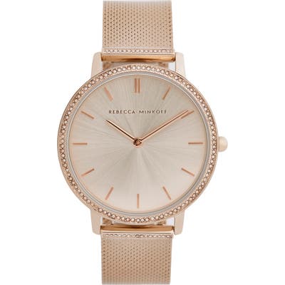 Rebecca Minkoff Major Pave Mesh Strap Watch, 35mm