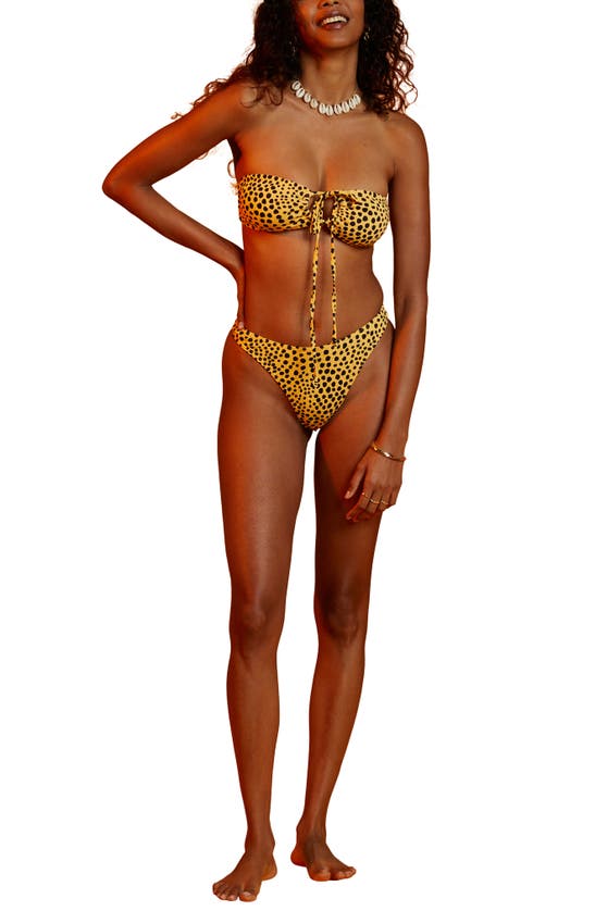 Shop Billabong La Playa Drew Multifit Bikini Top In Yellow Multi