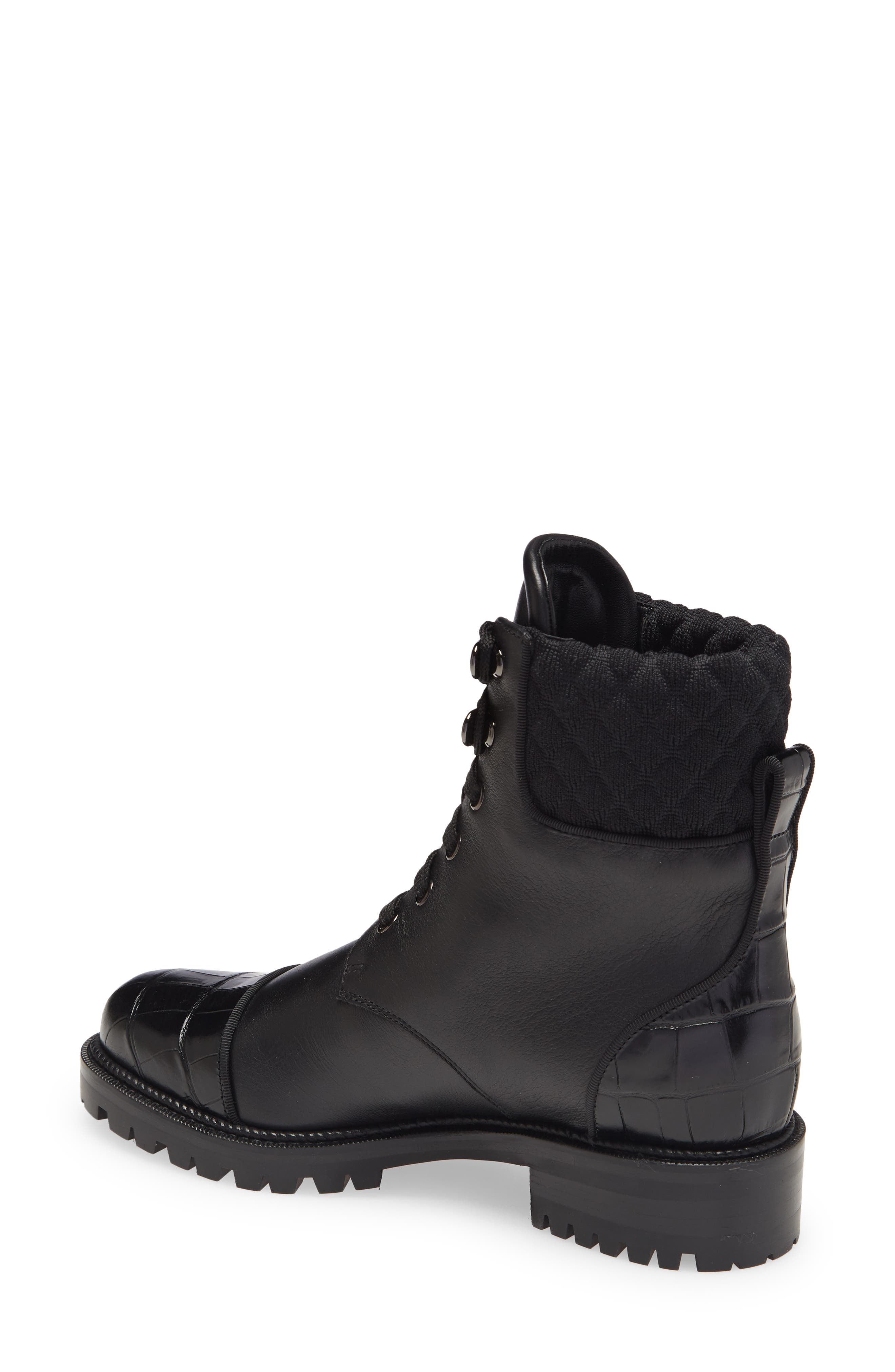 black louboutin combat boots