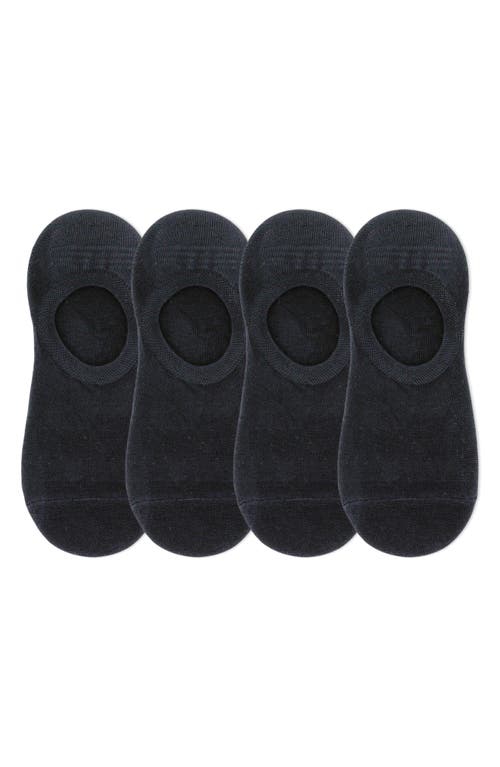 K Bell Socks 4-Pack Low-Cut Sock Liners in Black at Nordstrom, Size 9
