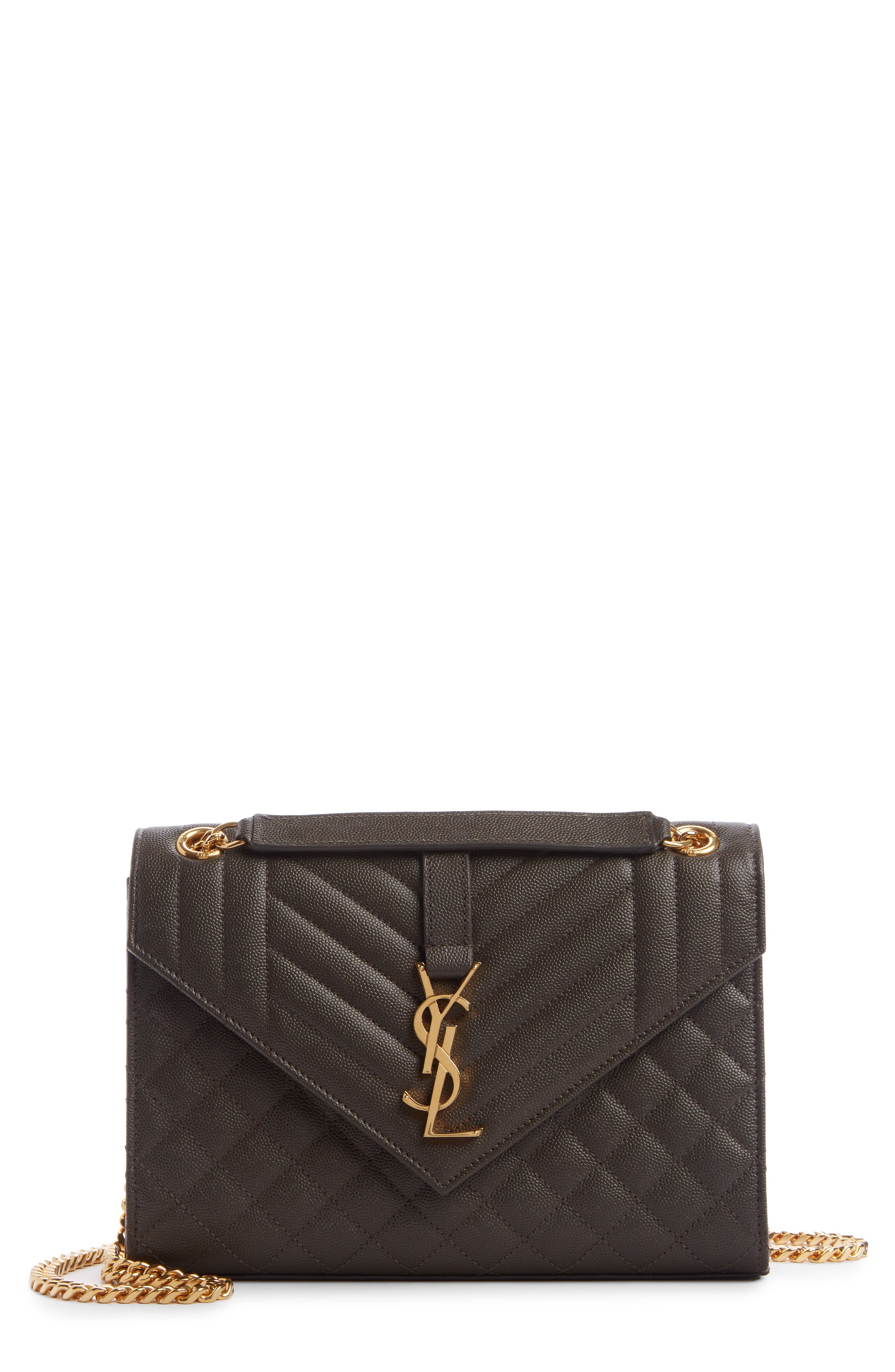 saint laurent cassandra leather shoulder bag