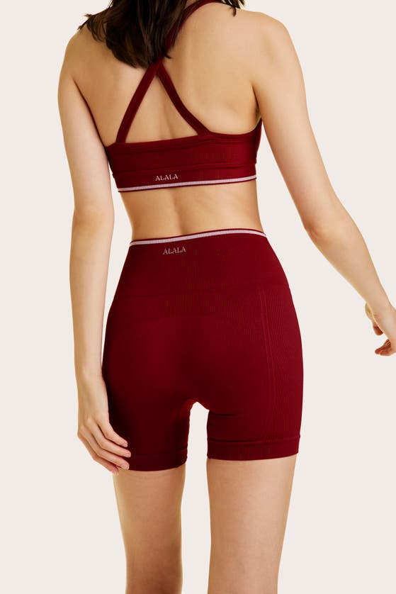 Shop Alala Barre Seamless Short In Garnet