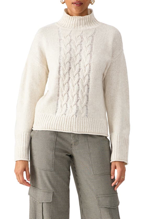 Shop Sanctuary Cabin Fever Mock Neck Sweater In Toasted Marshmallow