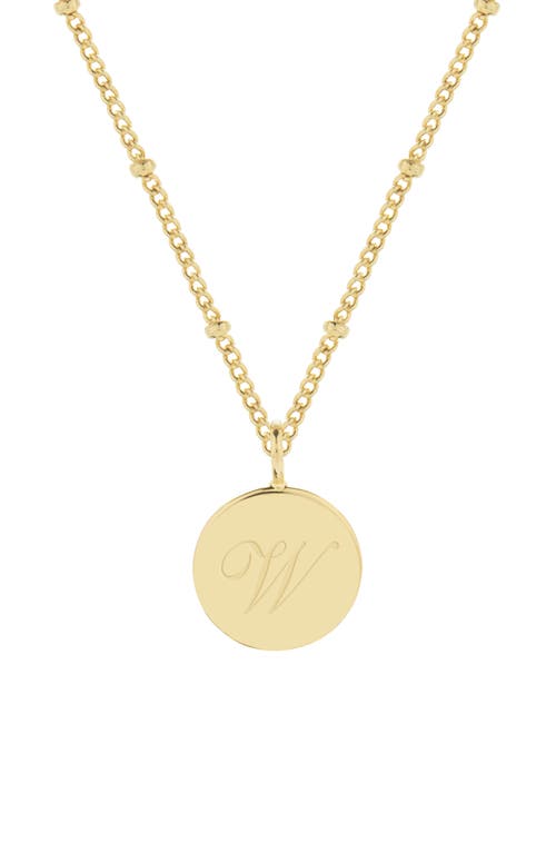 Lizzie Initial Pendant Necklace in Gold W
