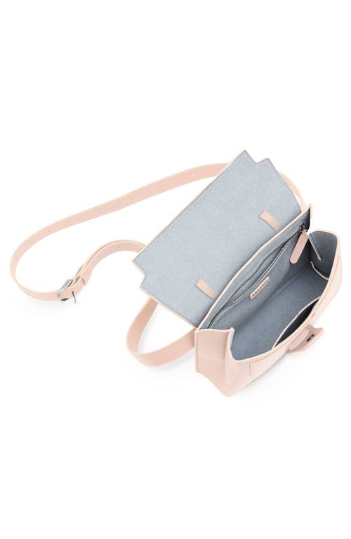 Senreve Aria Belt Bag Pebbled Leather 5-way Convertible Handbag In Blush