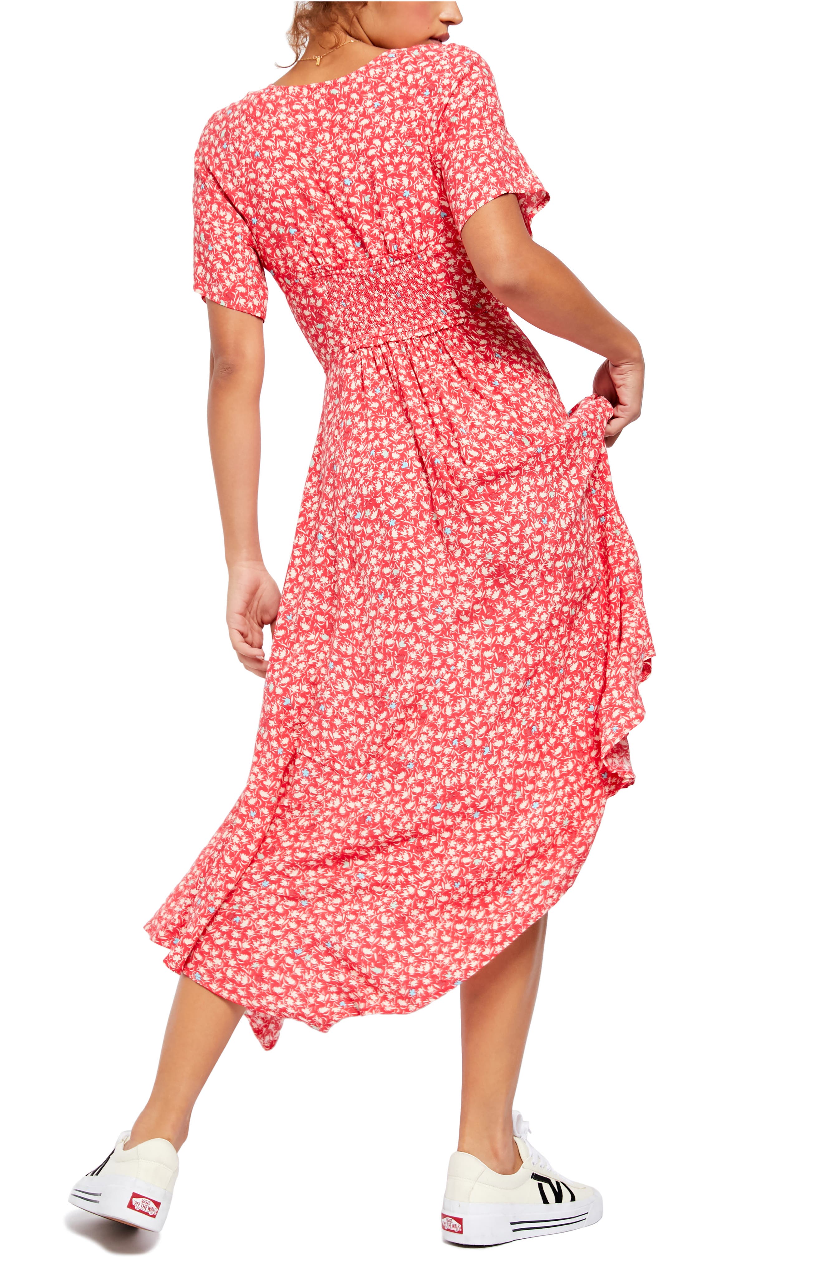 Free People In Full Bloom Smocked Waist Midi Dress Nordstrom Rack