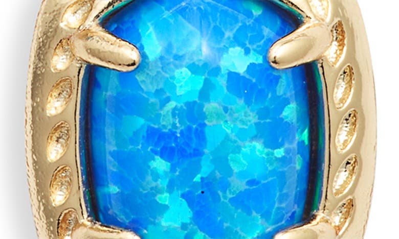 Shop Kendra Scott Daphne Stud Earrings In Gold Bright Blue Kyocera Opal