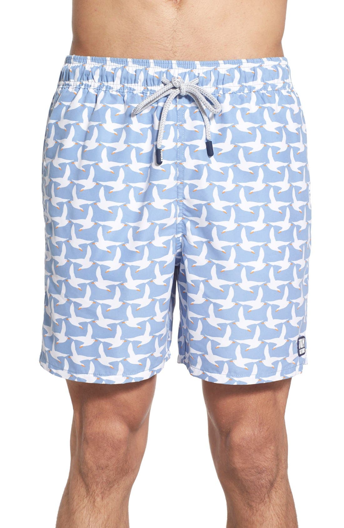 Tom & Teddy Seagull Print Swim Trunks