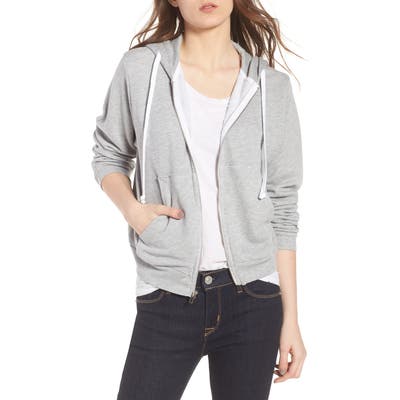 Wildfox Bridesmaid Regan Zip Hoodie, Grey
