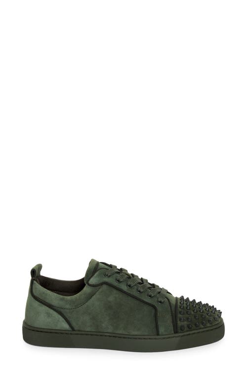 Shop Christian Louboutin Louis Junior Spikes Orlato Suede Sneaker In Tennessee/tennessee