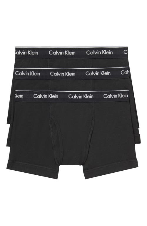 Calvin Klein Classics 3-Pack Cotton Trunks in Black