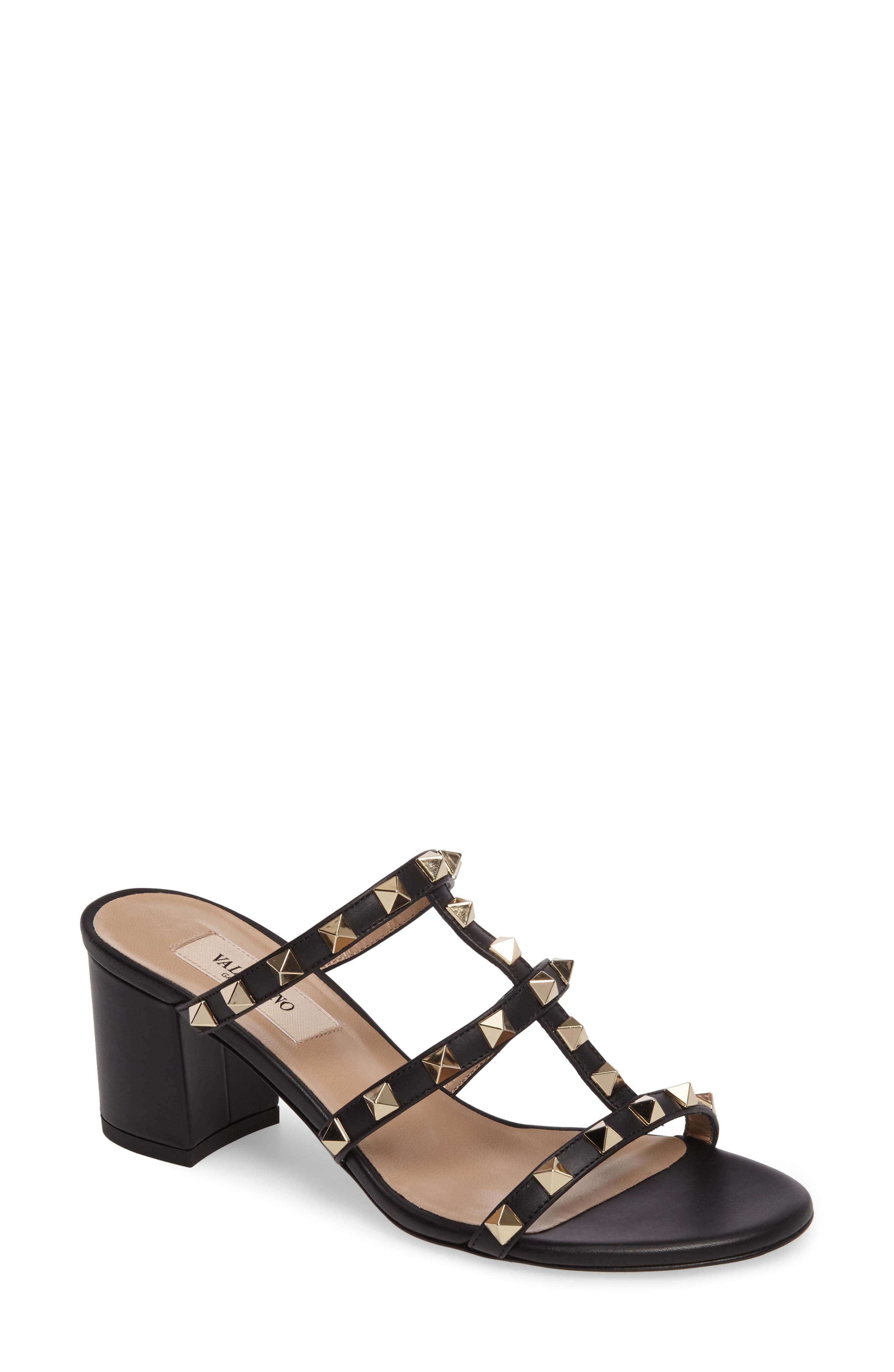 valentino garavani rockstud slide sandal