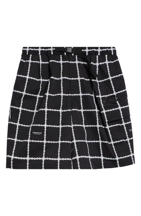 Shop Undercover Chain Print Nylon Shorts In Black Base
