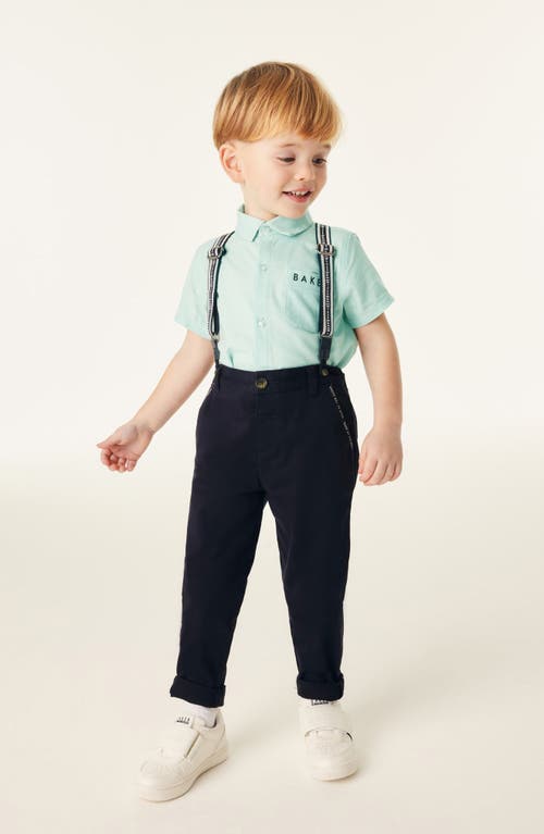 Baker by Ted Kids' Short Sleeve Button-Up Shirt, Trousers & Suspenders Set at Nordstrom