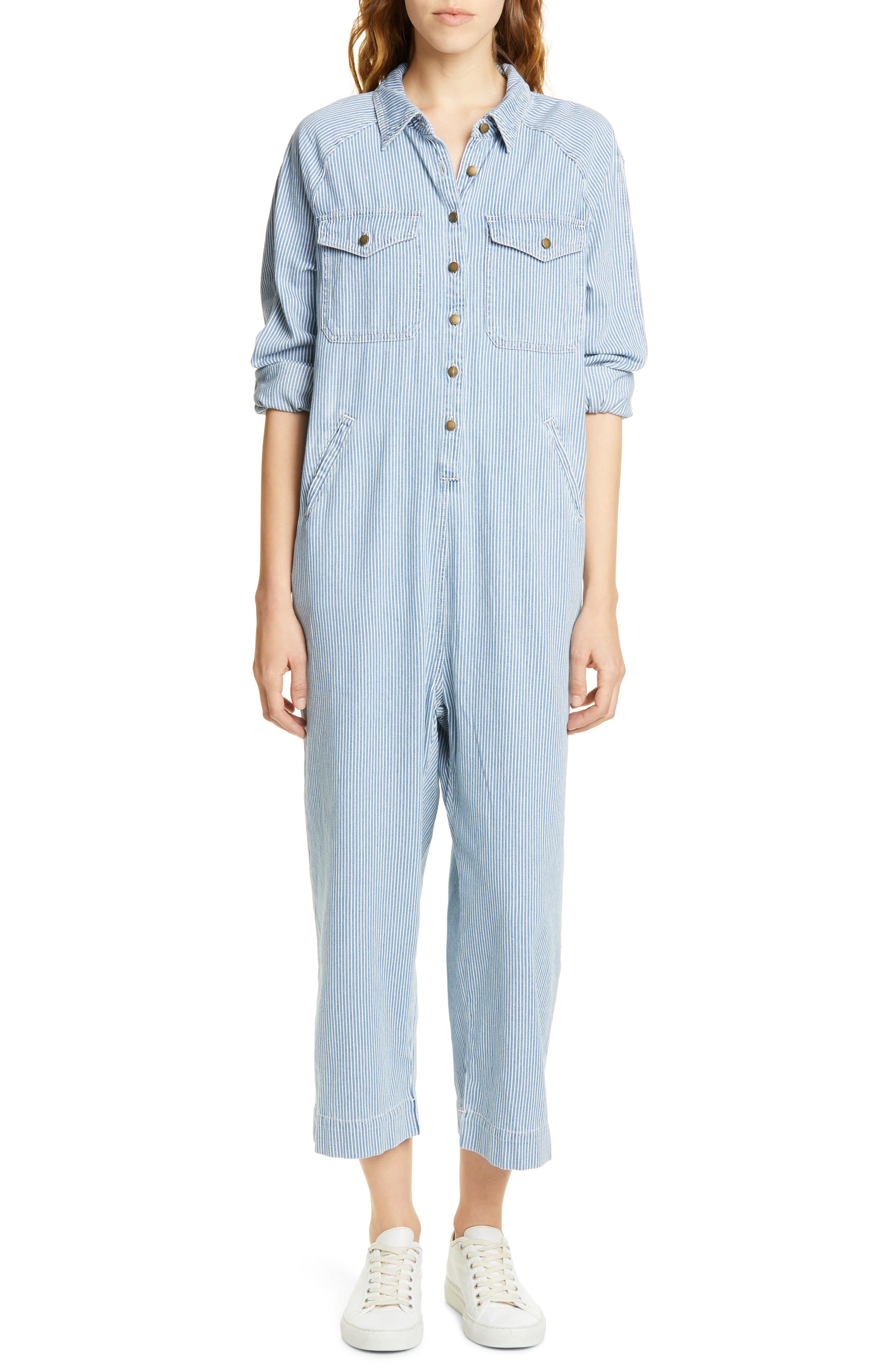 cropped boiler suit