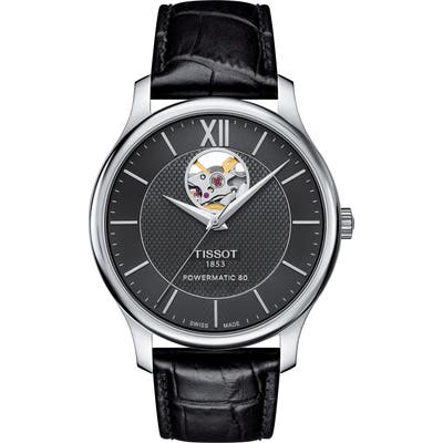 Tissot Tradition Leather Strap Watch, 40Mm
