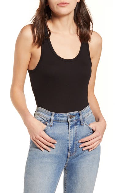 AGOLDE RIBBED TANK BODYSUIT,A7020-1095
