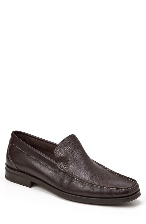 MAURI Shoes Men’s Trigator Moc Toe Loafer Copper Sport Rust Fabric & Calfskin Leather Luxury Horsebit Loafers
