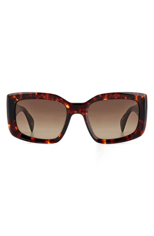 Shop Rag & Bone 54mm Gradient Rectangular Sunglasses In Havana/brown Gradient