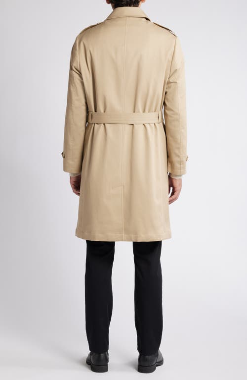 Hart Schaffner Marx Bridgeport Water Resistant Double Breasted Trench Coat In Tan