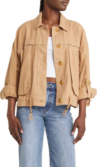 LINEN UTILITY JACKET