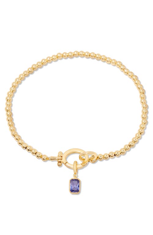 Mackenzie Birthstone Bracelet in Gold - June
