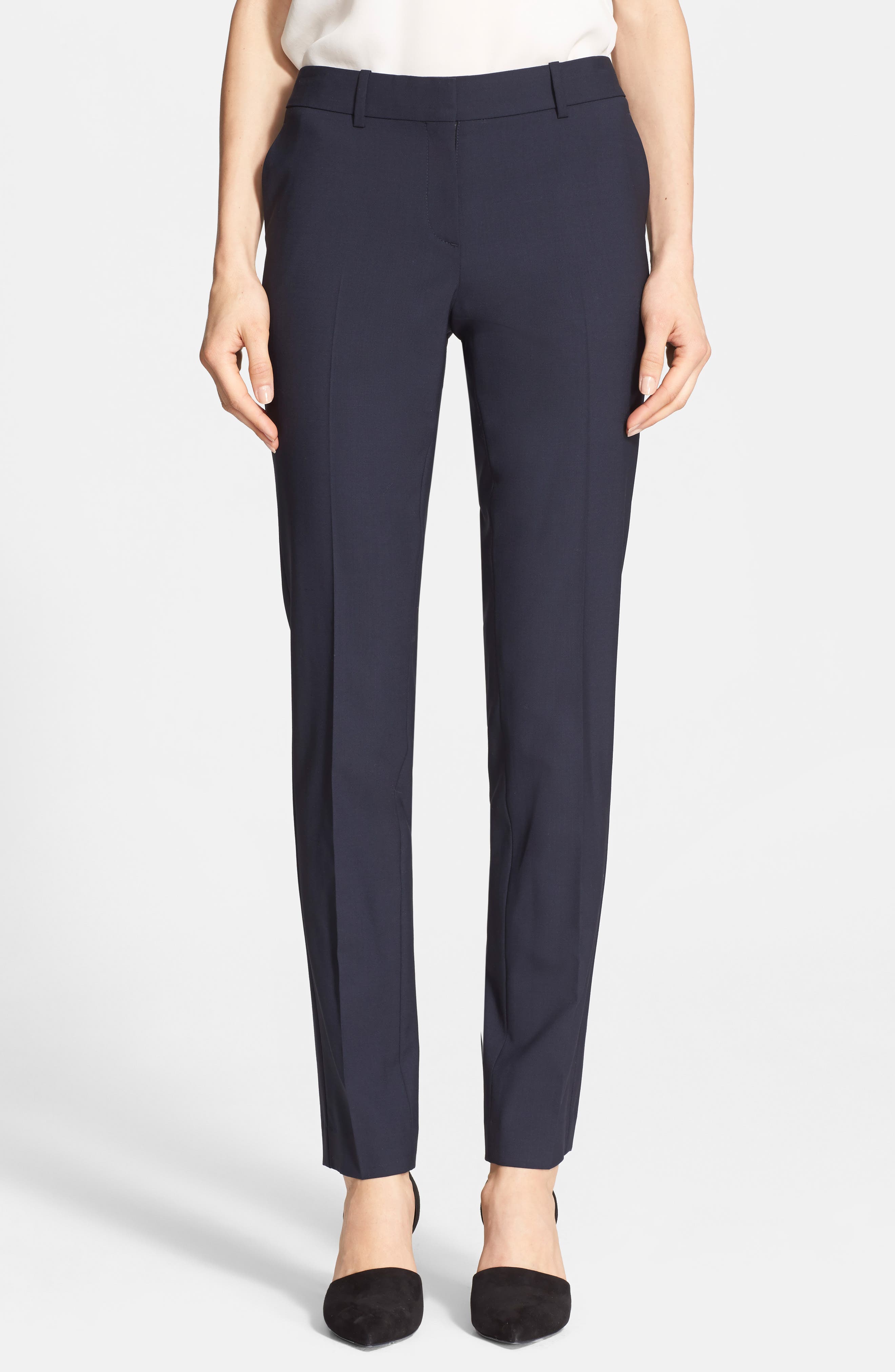 theory stretch wool slim pant