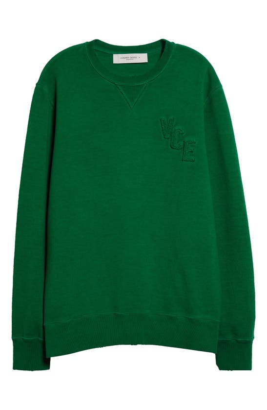 Shop Golden Goose Journey Crewneck Sweatshirt In Green Jacket