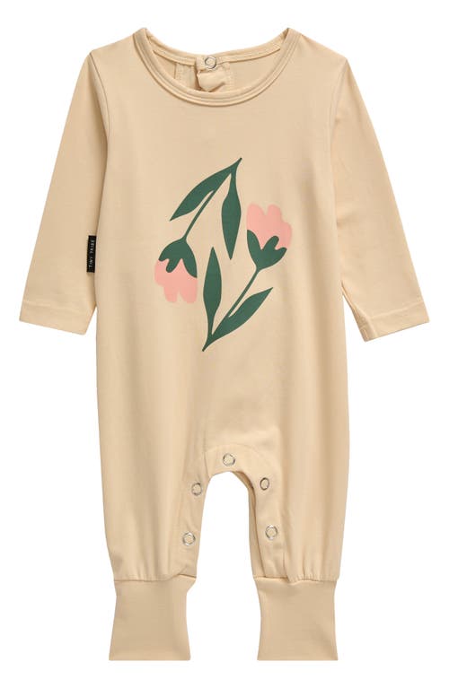 Shop Tiny Tribe Blossom Graphic Romper In Cream