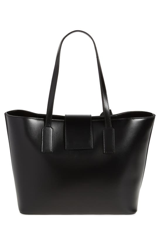 Shop Valentino By Mario Valentino Marion Super V Leather Tote Bag In Black