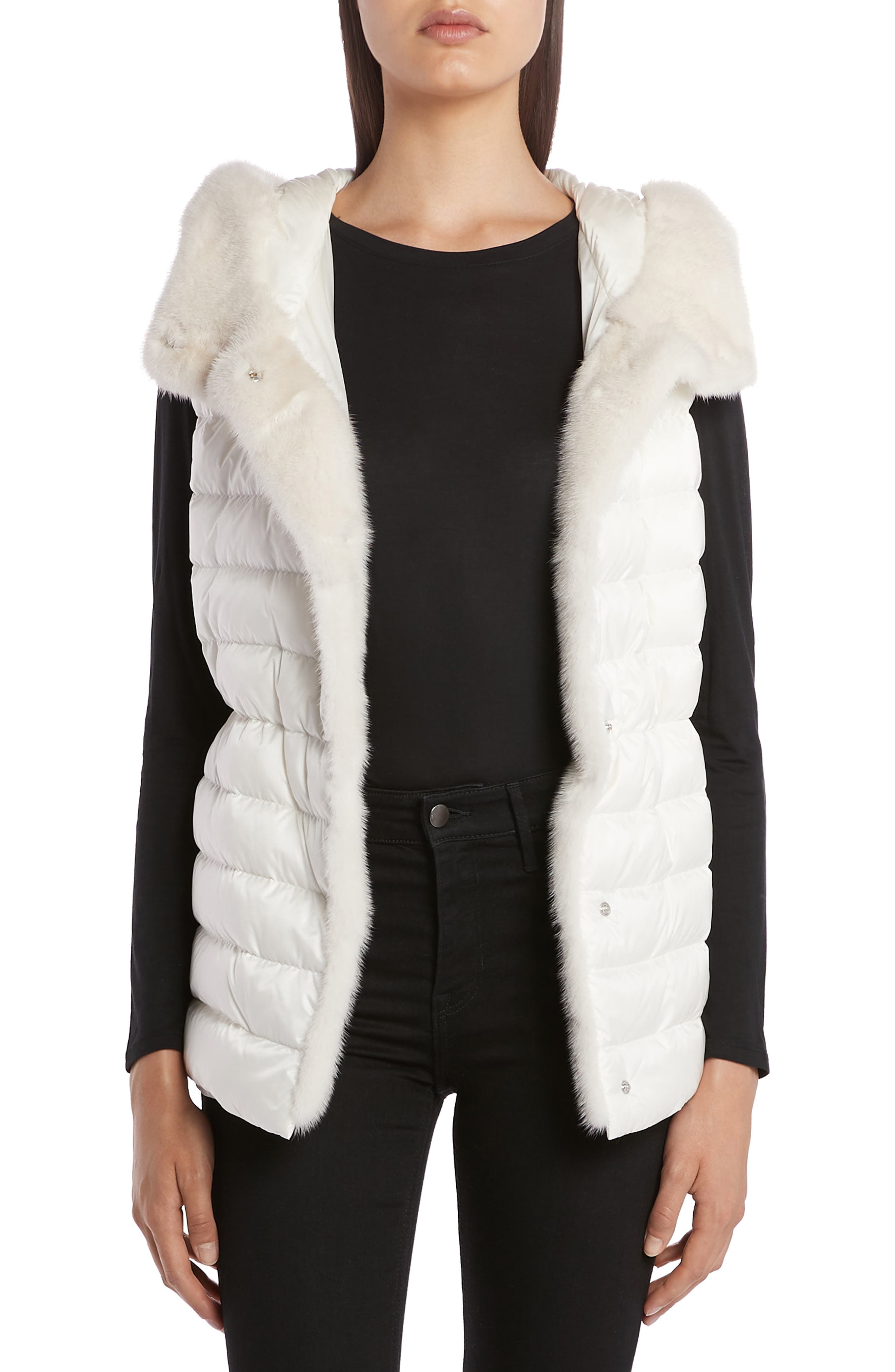 moncler fur vest