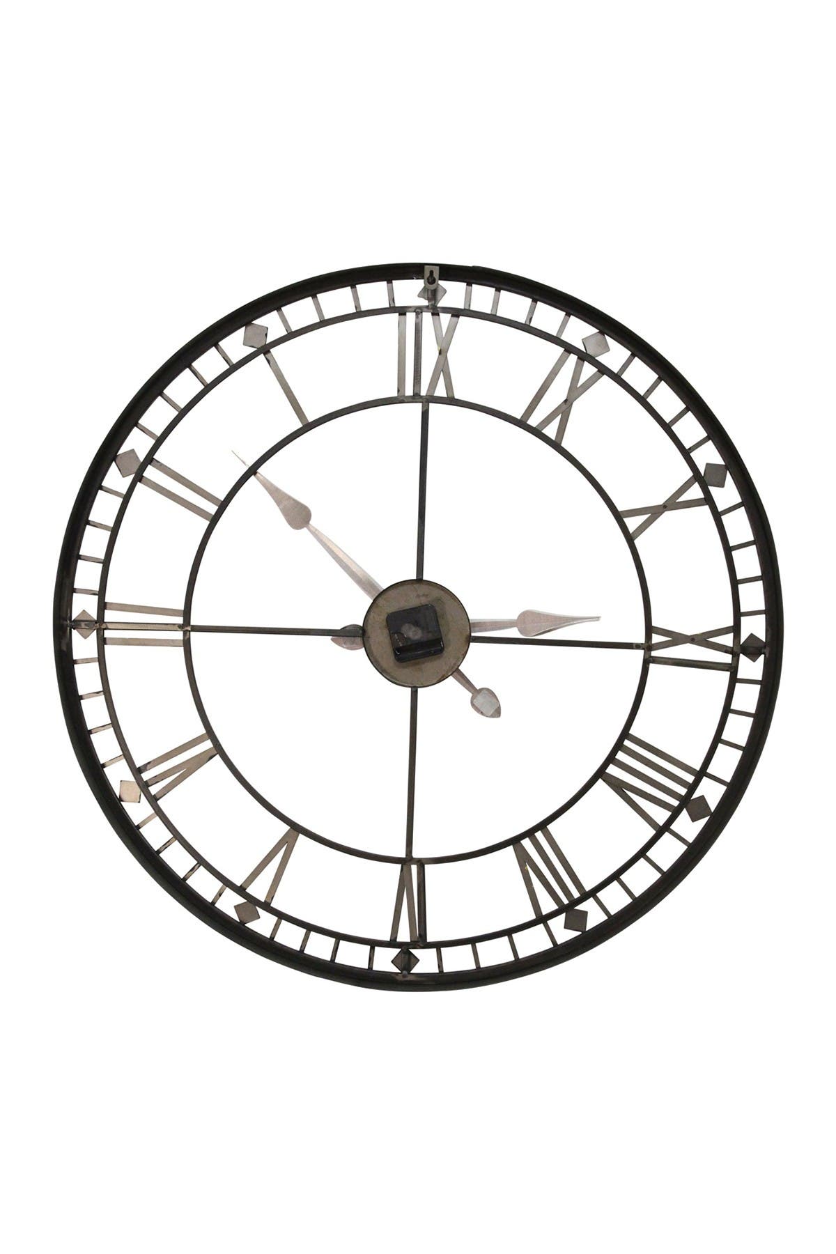 Stratton Home Oversized 31.50" Industrial Austin Wall Clock In Black