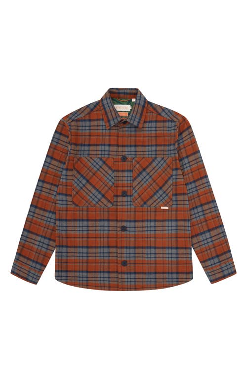 Shop Sealskinz Thrigby Stretch Flannel Overshirt In Orange