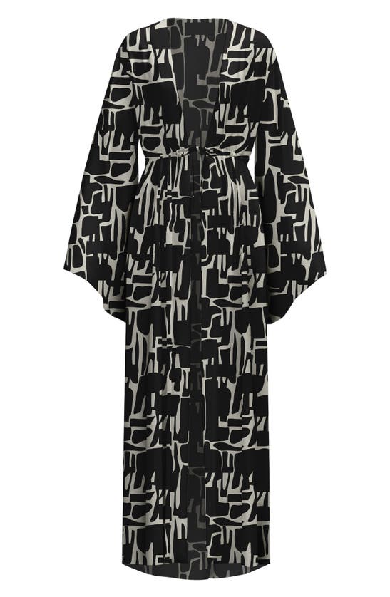 DIARRABLU SIRENE ABSTRACT PRINT LIGHTWEIGHT LONG JACKET