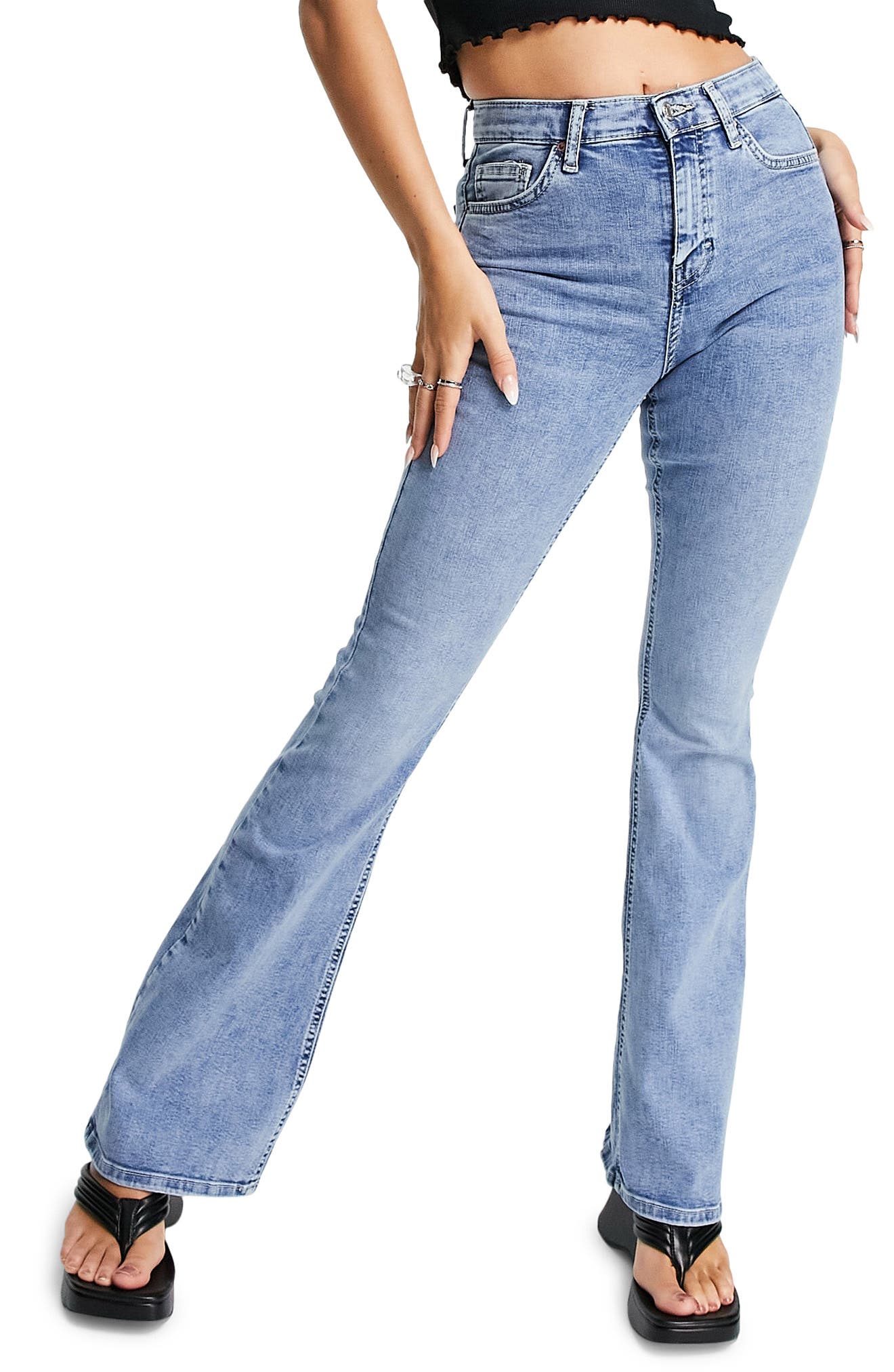 Topshop Jamie Flare Leg Jeans 