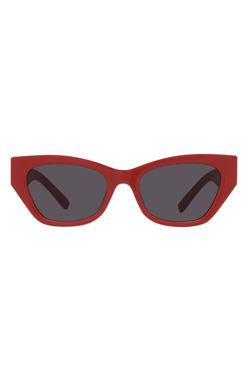 Shop Givenchy 4g 55mm Cat Eye Sunglasses In Shiny Red/smoke