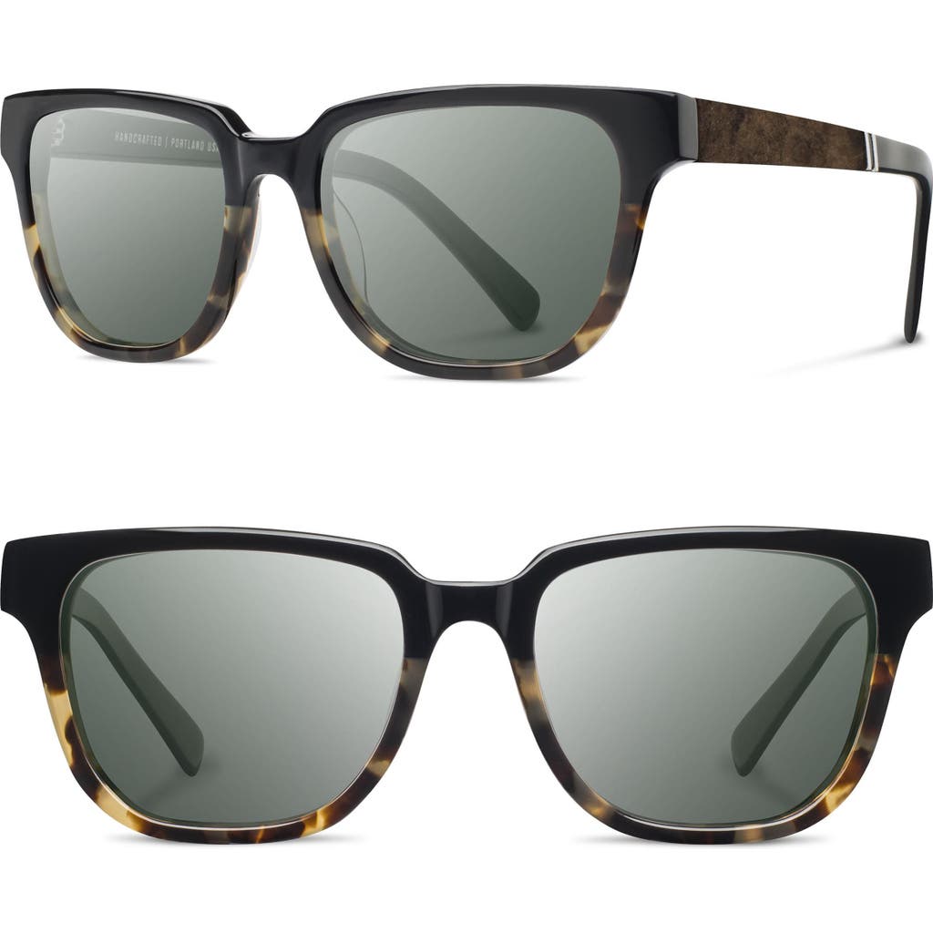 Shwood 'prescott' 52mm Acetate & Wood Sunglasses In Gray
