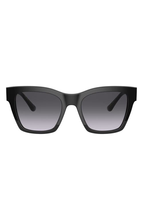 Dolce & Gabbana 53mm Square Sunglasses in Black/Light Grey Gr Black at Nordstrom