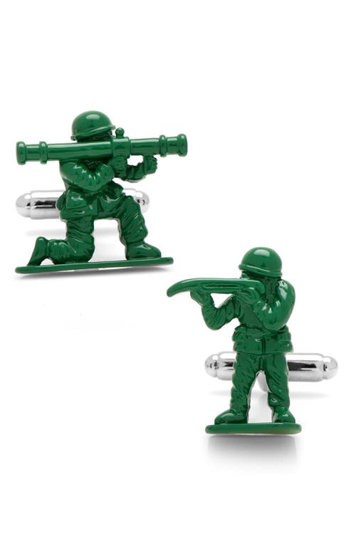 Cufflinks, Inc . Green Army Men Cuff Links In Silver/green