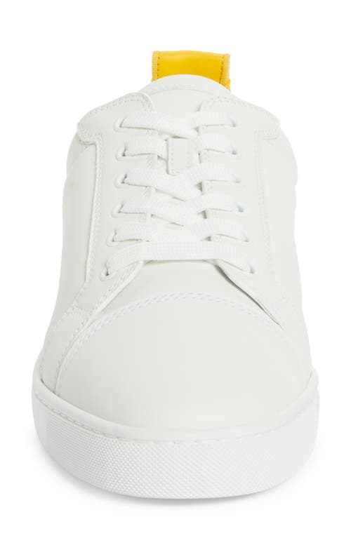 Shop Christian Louboutin Fun Louis Sneaker In White/pollen