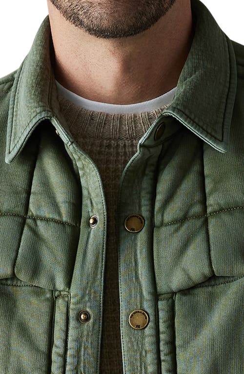 The Normal Brand Jackie Premium Fleece Quilted Lodge Vest In Laurel Green