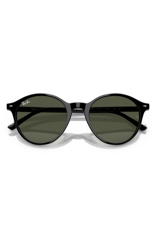 Ray Ban Ray-ban Phantos 53mm Round Sunglasses In Black