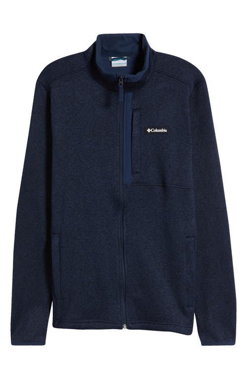 Shop Columbia Sweater Weather Fleece Jacket In Collegiate Navy Heather