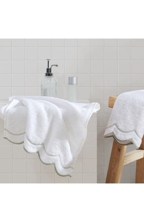 Peri Home Scallop Hand Towel In Sage